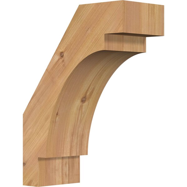 Ekena Millwork 5 1/2"W x 12"D x 16"H Merced Smooth Knee Brace, Western Red Cedar BRC06X12X16MRC00SWR - main